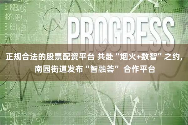 正规合法的股票配资平台 共赴“烟火+数智”之约, 南园街道发布“智融荟” 合作平台